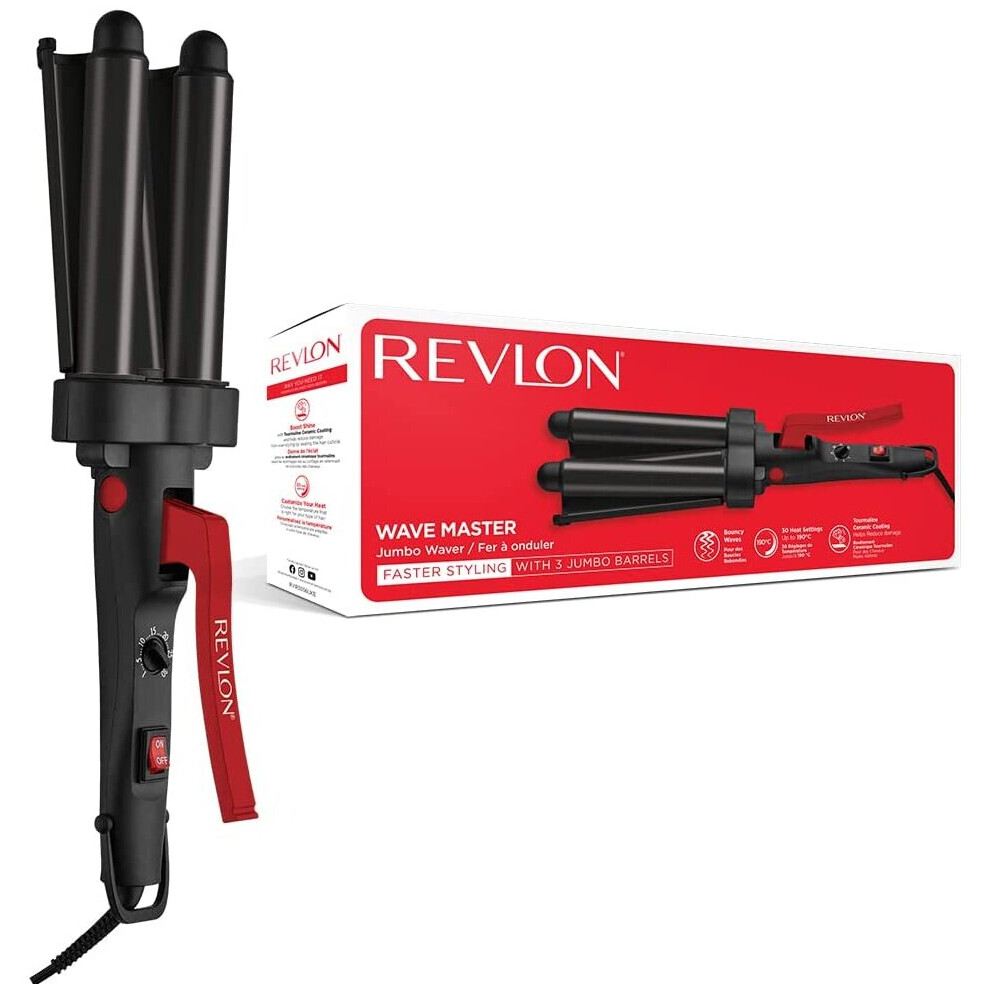 Revlon Wave Master Jumbo Waver Faster Styling With 3 Jumbo Barrels