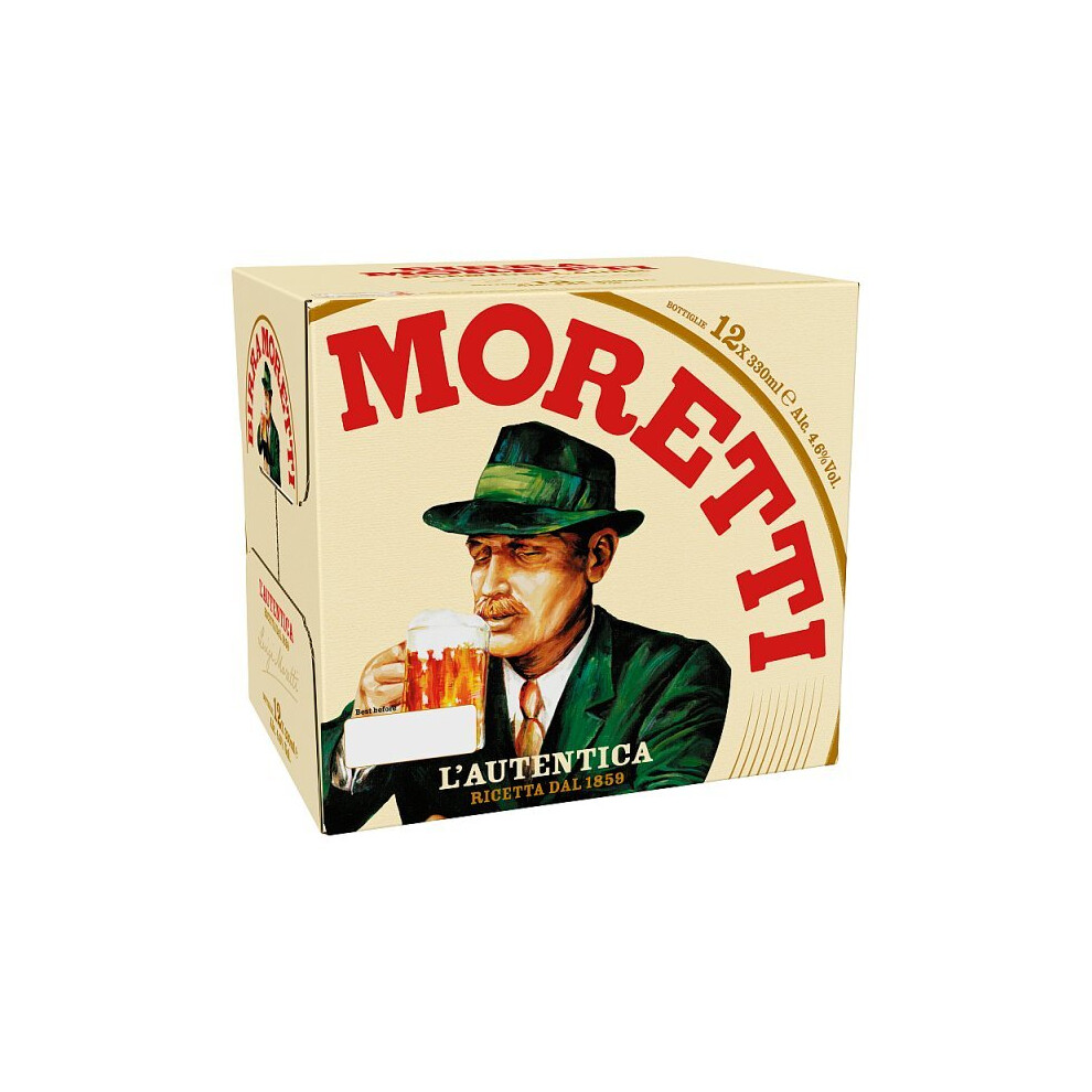 Birra Moretti Lager Beer 12 X 330ml Bottles