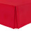 (Double, Red) Plain Dyed Pleated Base Poly Cotton Valance Sheets 1