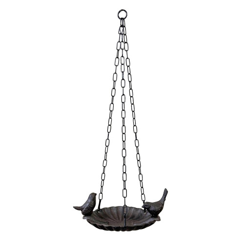 Selections Hanging Cast Iron Garden Bird Bath Feeder