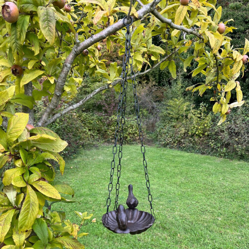 Selections Hanging Cast Iron Garden Bird Bath Feeder 2