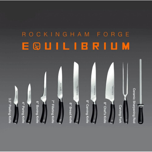 Rockingham Forge Equilibrium 10 Piece  Knife Set and Roll 2