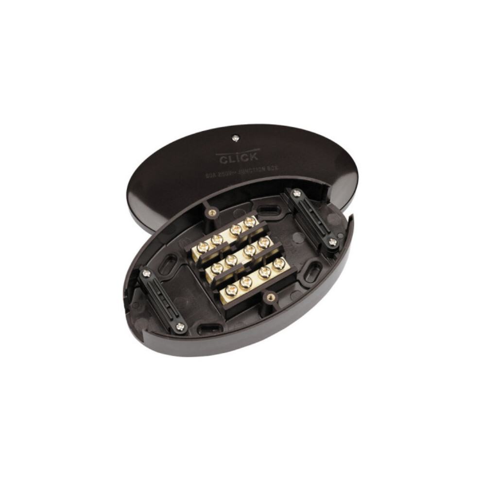 Click Wa222 Junction Box 3 Terminal 60A. Ideal For Shower/Cooker 5060022006676