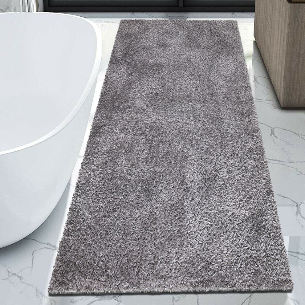 Oxford Homeware (, 60Cm X 220Cm (2Ft X 7Ft 3")_Runner) Non Slip Shaggy Outdoor Large Area Rug Runner Mats Grey