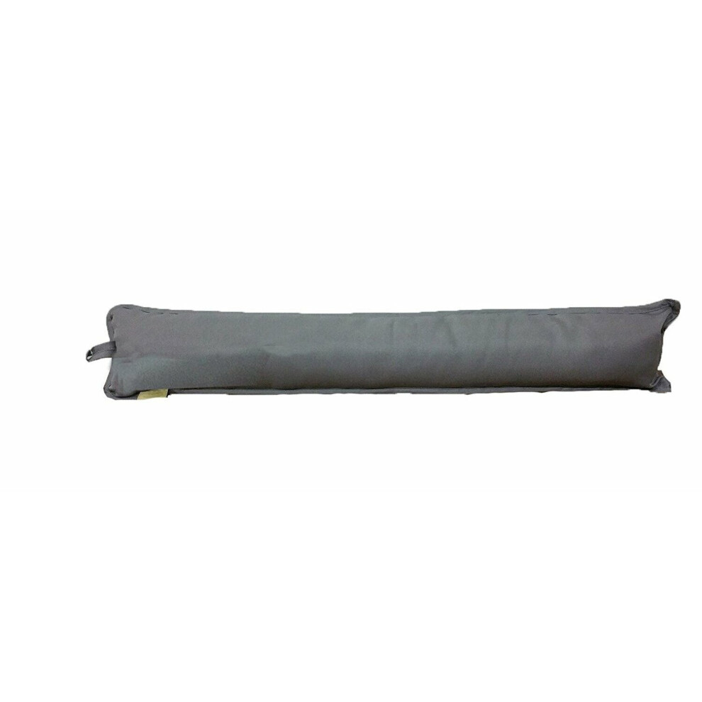(Grey) Draught Excluder Fabric Draft Guard, Energy Saver