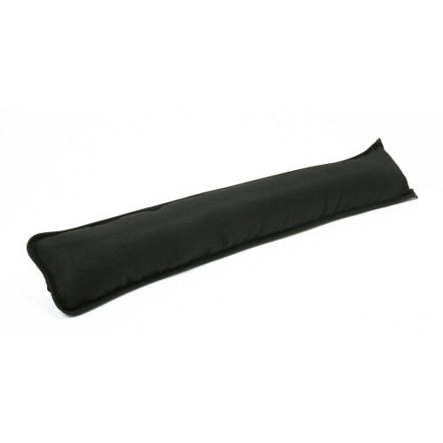 (Black) Draught Excluder Fabric Draft Guard, Energy Saver