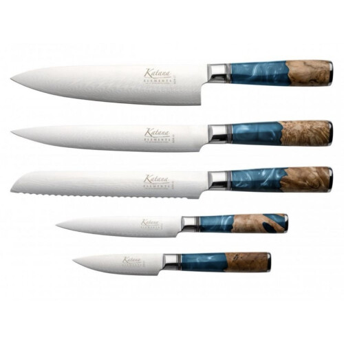 Katana Elements 6 Piece Knife Block Set Ocean Blue 1