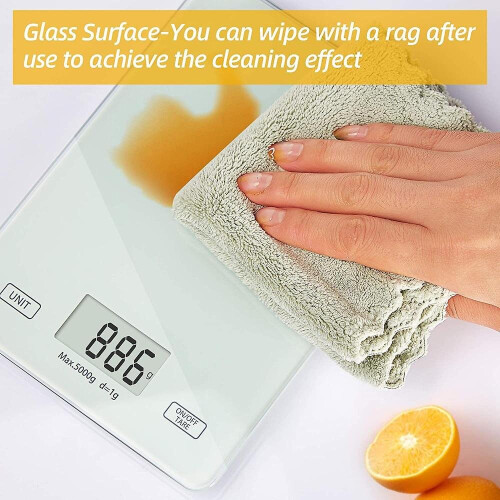 Electronic Kitchen Scales, Digital Scales With Glass Lcd Display 2