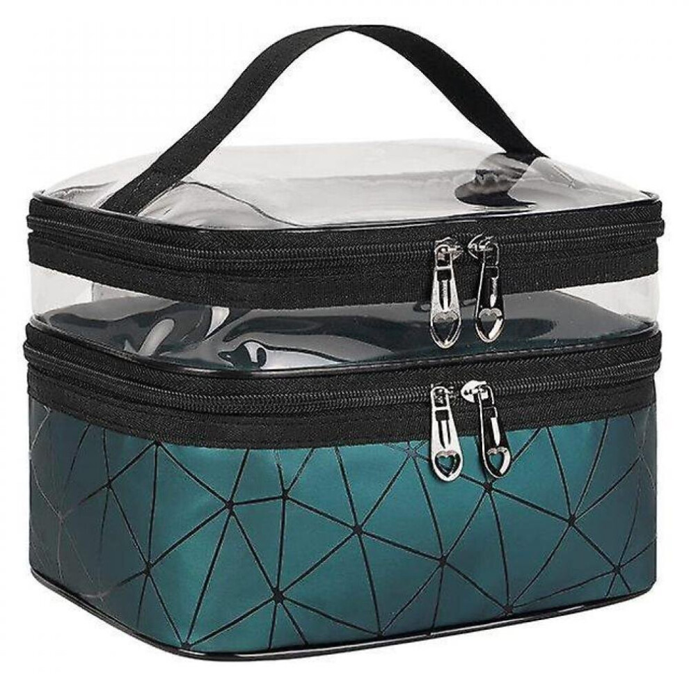 Hkhbjs Multifunction Women Makeup Bags Double Layer Travel Cosmetic Cases Make Up Bags Cases