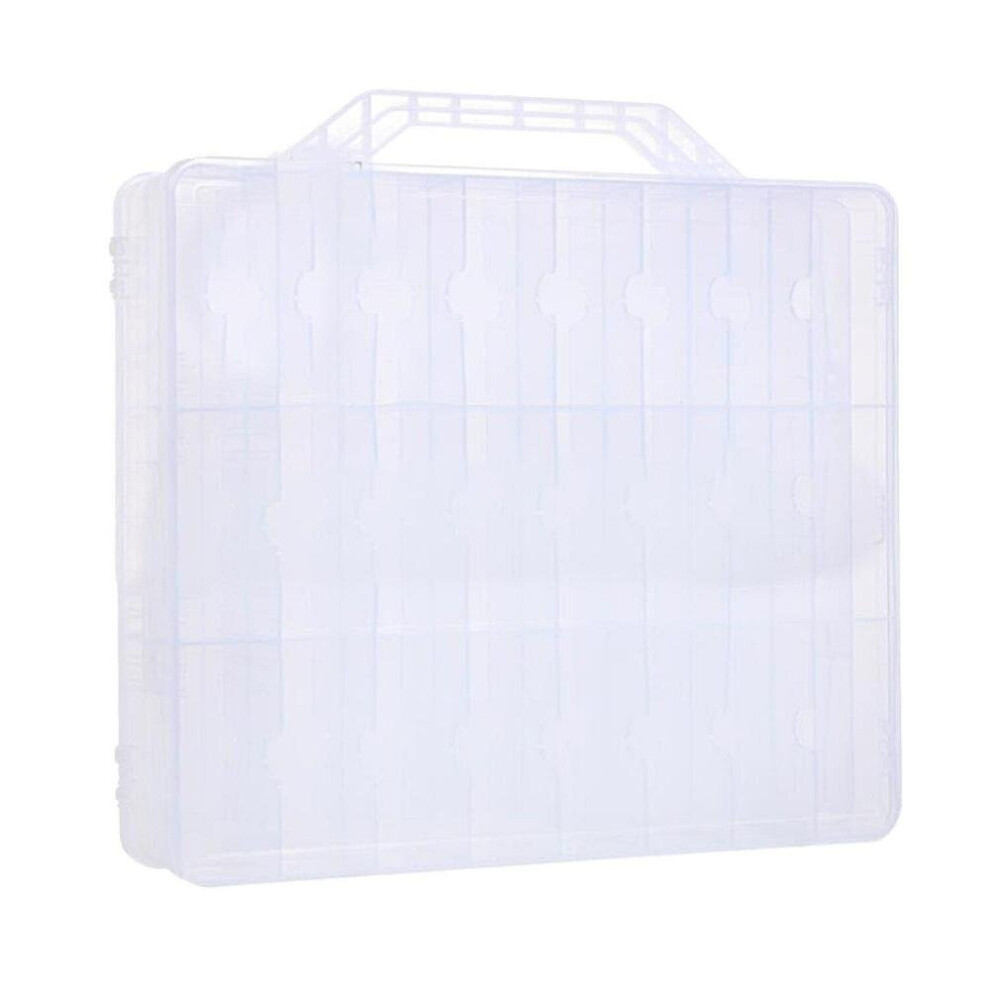 Hkhbjs 48 Grids Portable Double Side Plastic Storage Box Organizer Case Bins