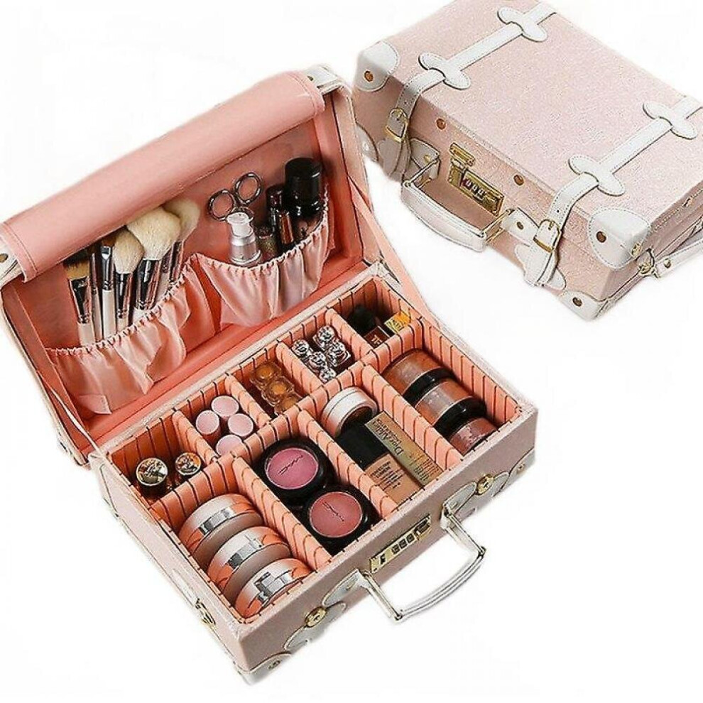 Hkhbjs Professional Makeup Organizer Password Lock Cosmetic Storage Case Large Capacity Cases