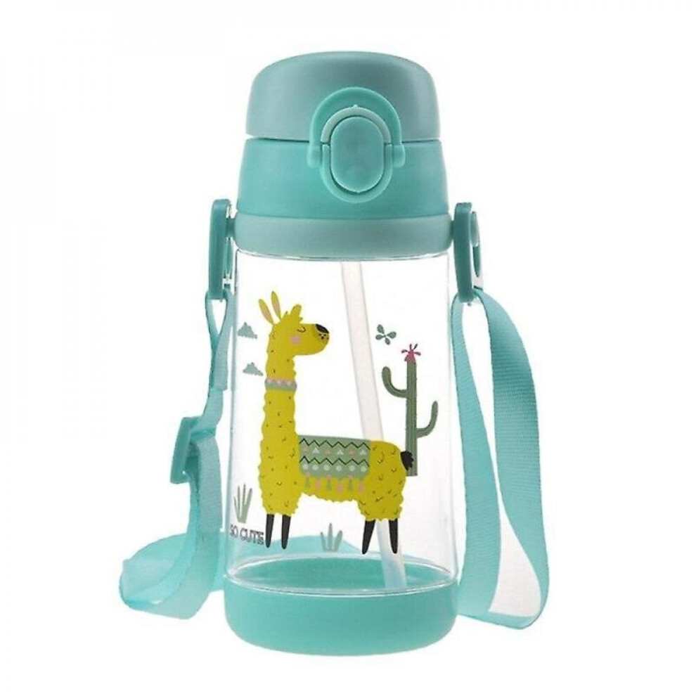480Ml Kids Water Cup Creative Cartoon Baby Feeding Cups Straws Leakproof Water Bottles(Green) Green Hkhbjs