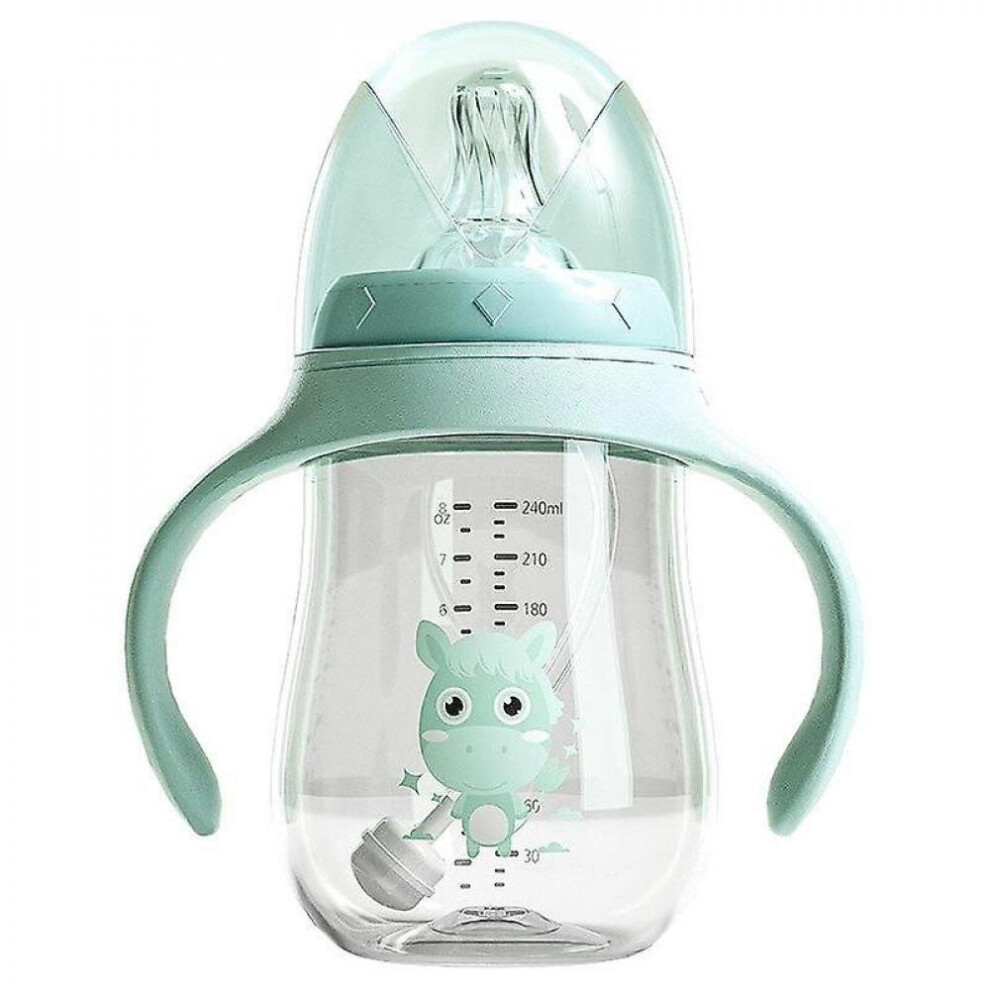 Hkhbjs Silica Gel Feeding Kids Toddler Newborn Cups Water Bottles Kids Drinking Milk Sippy(Green)