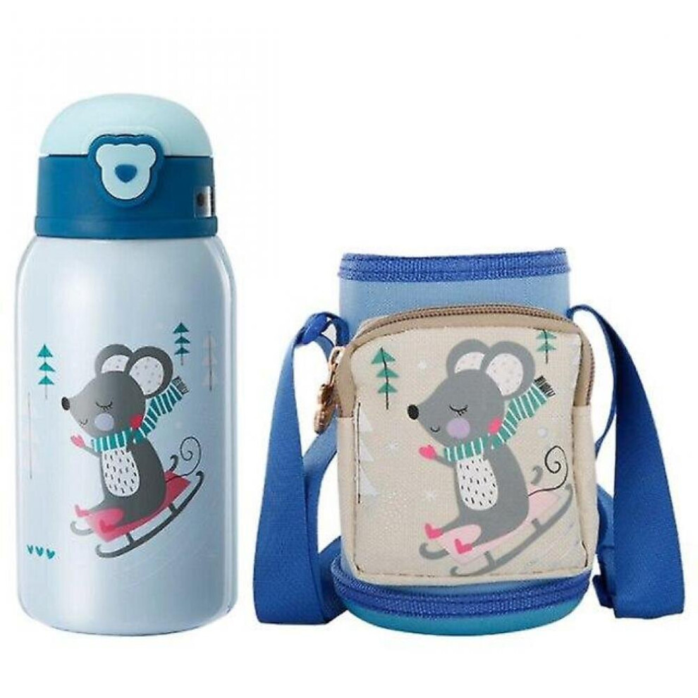 Hkhbjs 500Ml Baby Feeding Thermocup Children Bottle Flask Hermal Mug Thermos Cup|Cups(Blue)