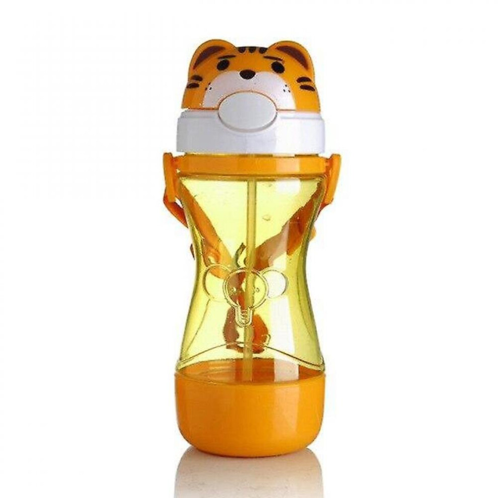 450Ml Baby Kids Straw Cup Drink Water Cup With Handle Cute Water Juice Training Bottle(Yellow) Yellow Hkhbjs