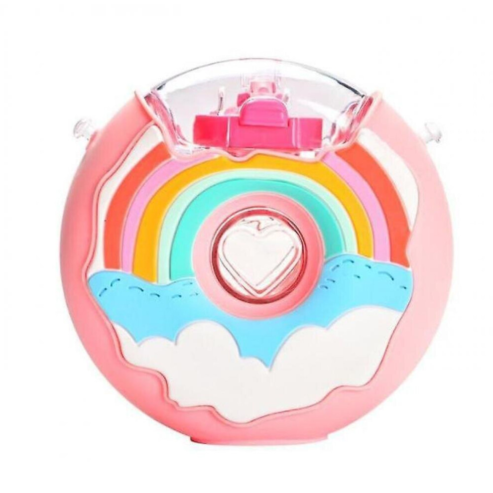Hkhbjs Baby Feeding Cup With Lovely Donuts Shape Water Cups Cartoon Leakproof Water Bottles(Rainbow Powder)