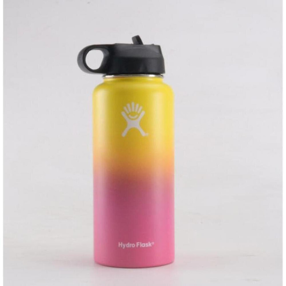 32oz Sports Water Bottle Stainless Steel Insulated Water Bottle(orange Pink)