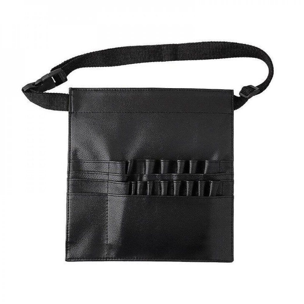 Hkhbjs Black Cosmetic Brush Organizer Multi Function Pu Cosmetic Bag Waist Bag Makeup Brush Bags Cases