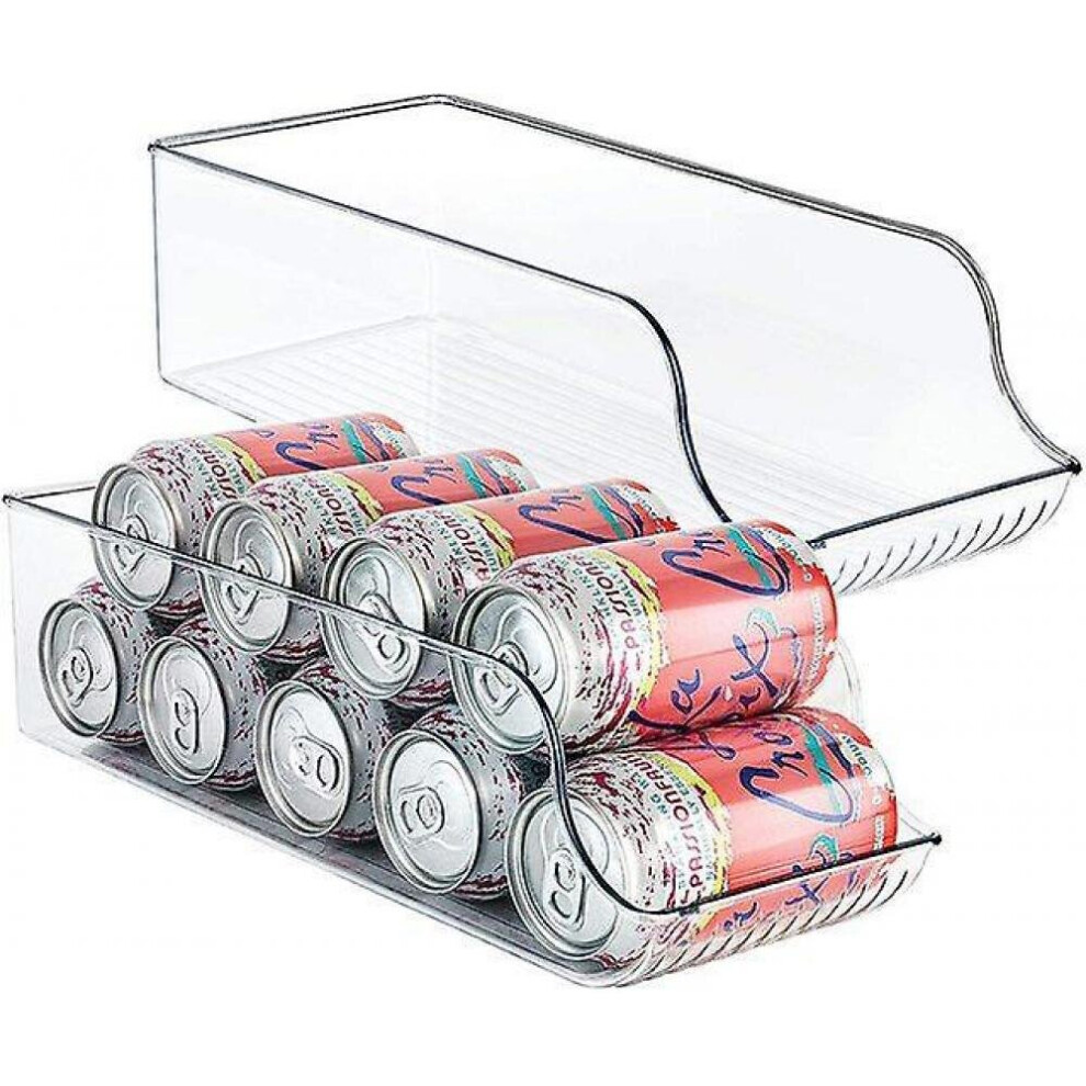 2pcs Fridge Organizer Bins Can Drink Dispenser Holder Refrigerator Freezer Kitchen Cabinets-image-OPC-P9YP25J-NEW
