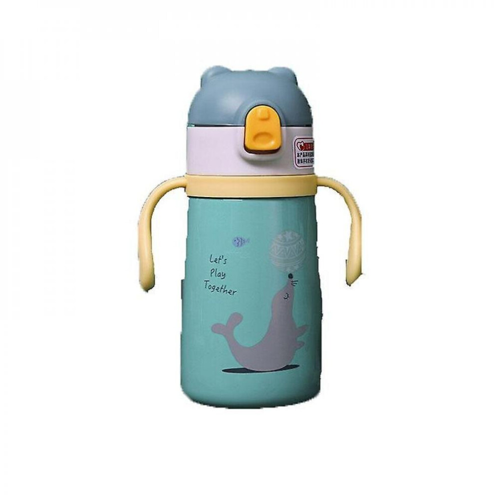 316 Stainless Steel Thermos Cup, Portable Straw Children's Thermos Cup, Creative Bear Water Cup Hkhbjs