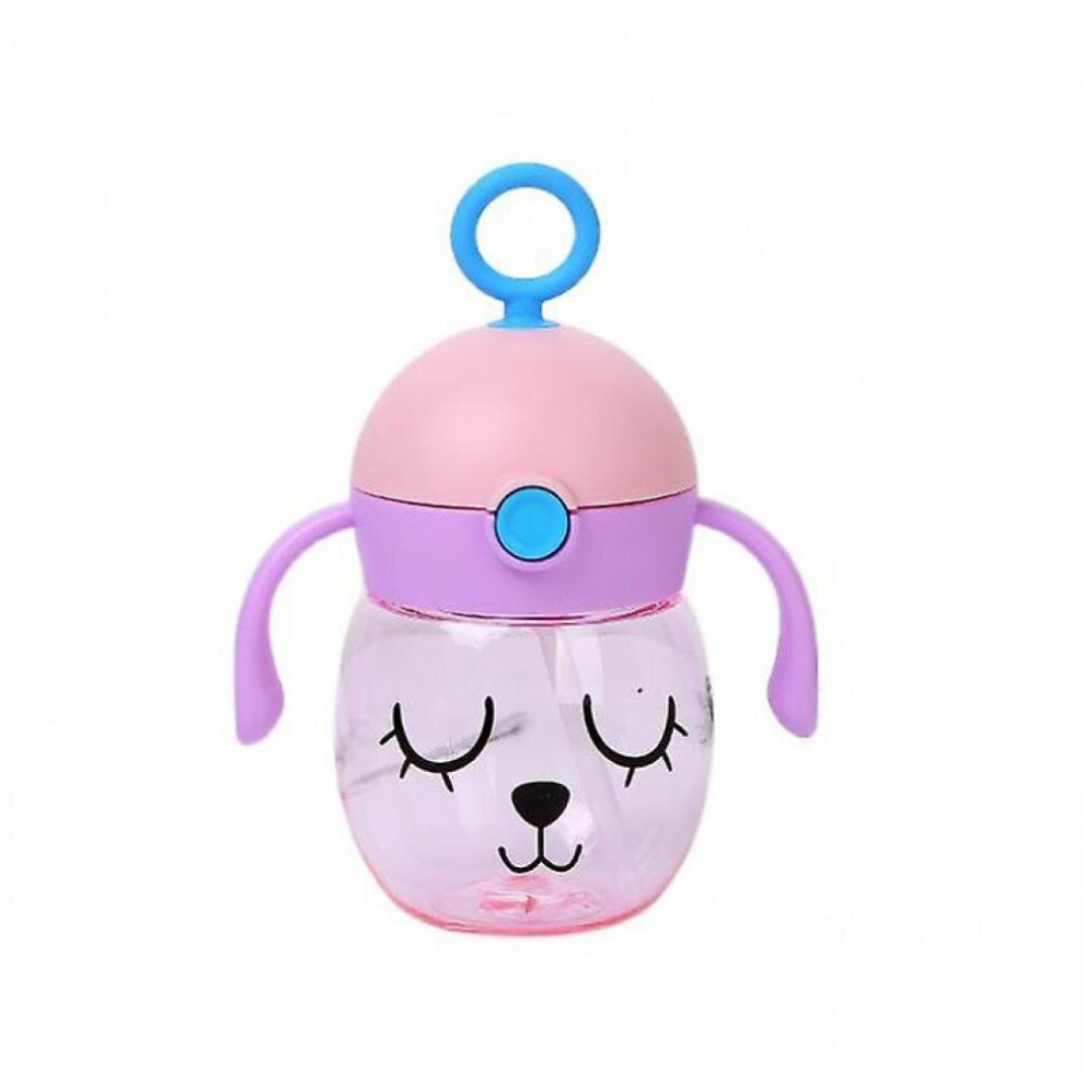 Baby Water Bottle With Straw 300Ml Baby Sippy Cup Infant Bottle With Handle Bottle (Purple) Purple Hkhbjs