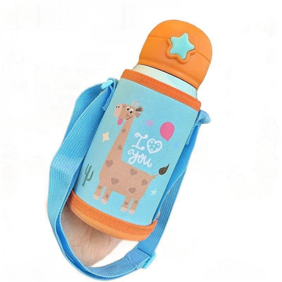 Hkhbjs 550Ml Baby Feeding Cup With Cover Stainless Steel Milk Thermos Water Bottle(Beige)