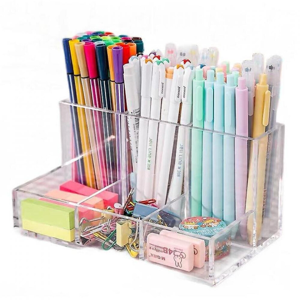 Large Capacity Desk Pen Holder Pencil Storage Box Desktop Cosmetic Office Stationery-image-OPC-P9YP7DX-NEW