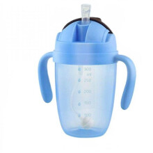 300ml Suction Feeding Bottles Cups For Babies Water Milk Bottle Baby Feeding Bottle(blue)