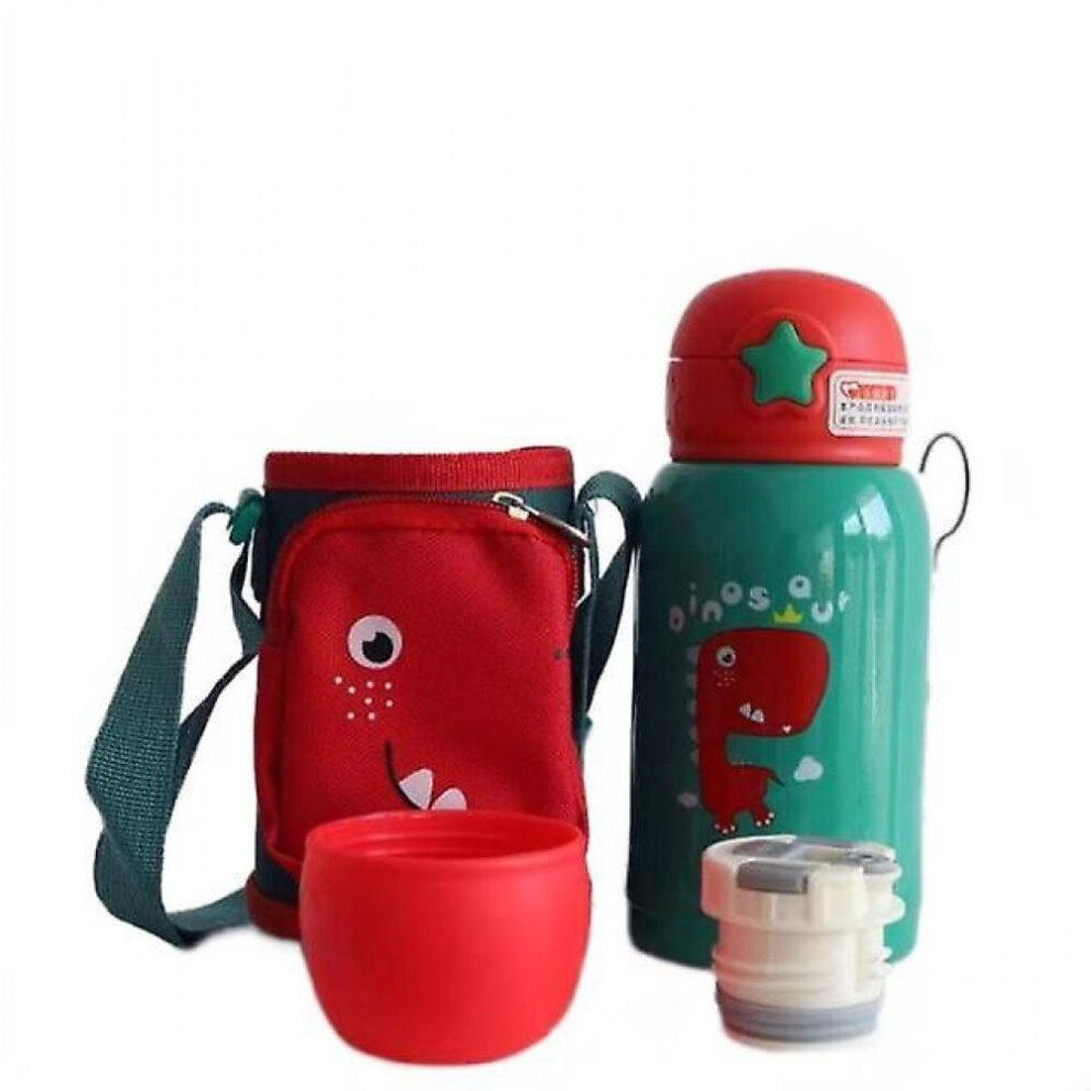 500Ml Kids Water Cup Creative Cartoon Baby Feeding Cups With Straws Leakproof Water Bottles(Green) Green Hkhbjs