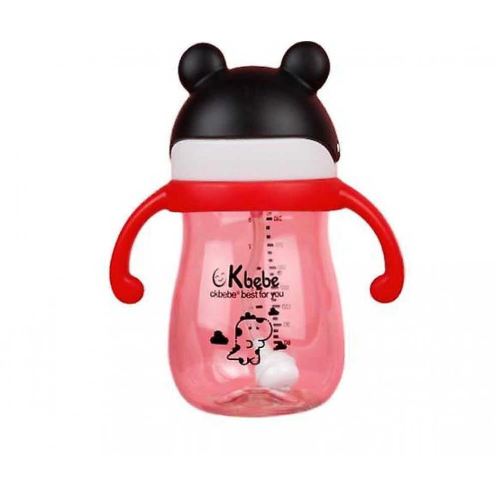 Hkhbjs Children's Water Cup With Sippy Cup, Baby Sippy Cup, Water Bottle|Cups(Red)