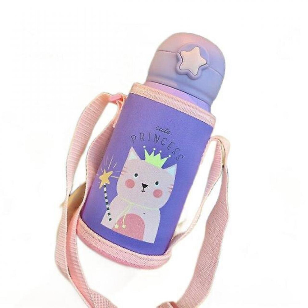 Hkhbjs 550Ml Baby Feeding Cup With Cover Stainless Steel Milk Thermos Water Bottle(Purple)