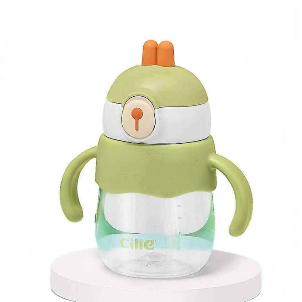 450Ml Children's Straw Learning Drinking Cup, Female Student Portable Plastic Cup, Male Baby's Kinde Hkhbjs