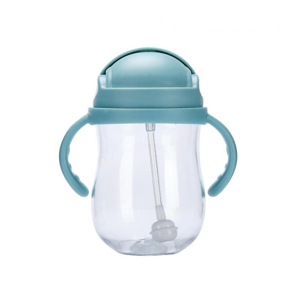 300Ml Baby Sippy Training Cup Straw Bottle Leak Proof Drinking Portable Cup(Blue) Blue Hkhbjs