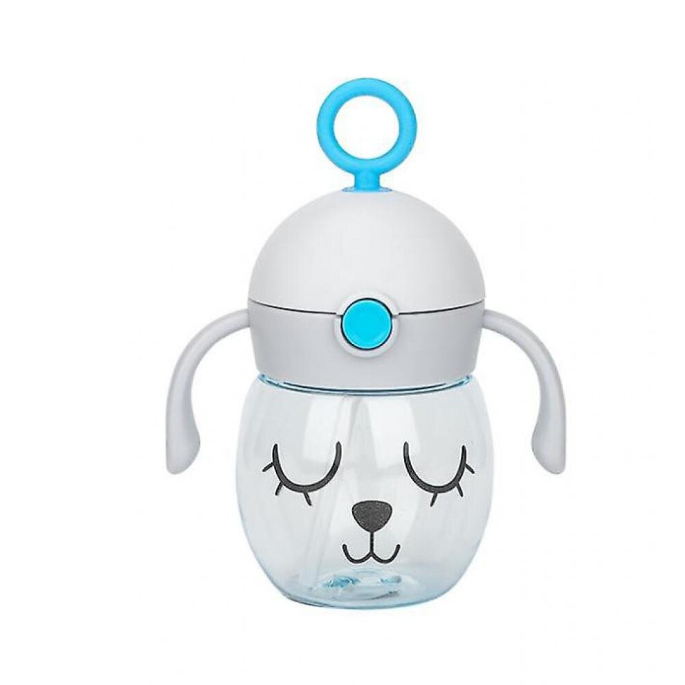 Baby Water Bottle With Straw 300Ml Baby Sippy Cup Infant Bottle With Handle Bottle (Gray) Gray Hkhbjs