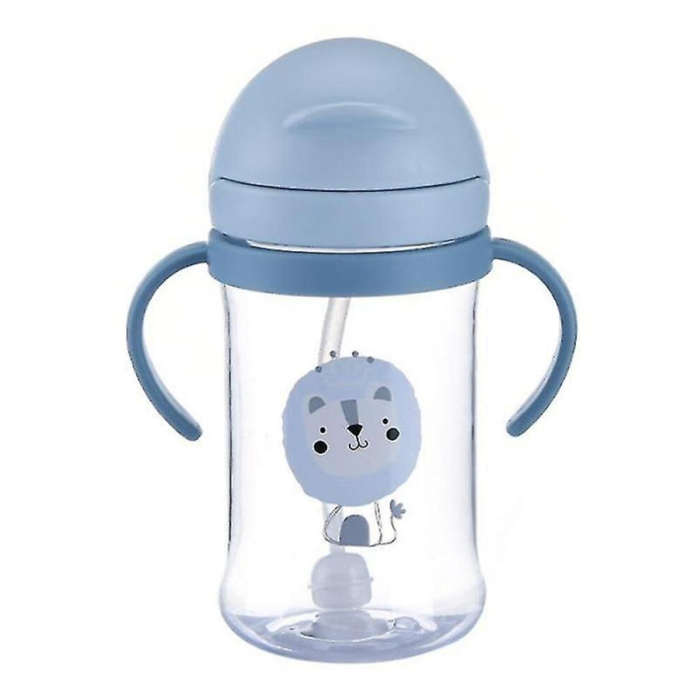(350Ml )250/350Ml Baby Feeding Cup With Straw Children Learn Feeding Drinking Bottle Kids Traini Blue Hkhbjs