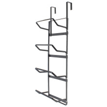 4 Tier Metal Over Door Towel Rail Rack Hanger Holder Bathroom Storage Organizer