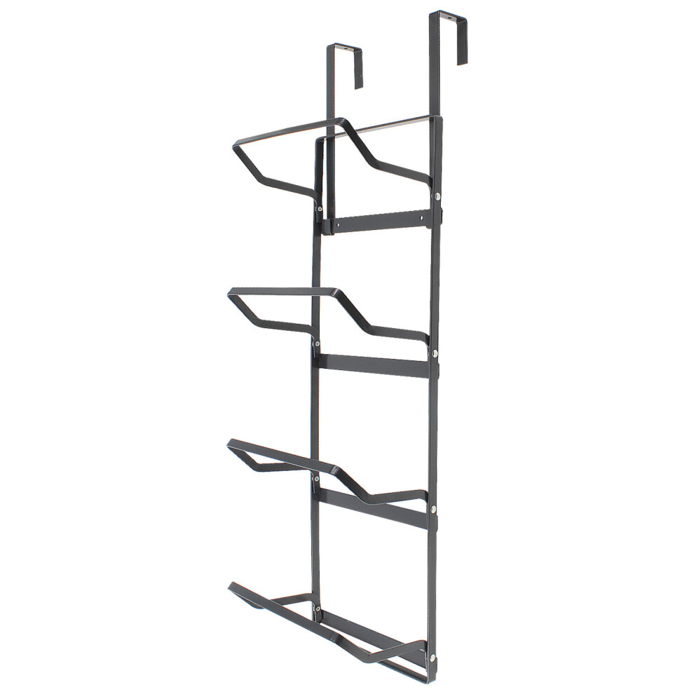4 Tier Metal Over Door Towel Rail Rack Hanger Holder Bathroom Storage Organizer
