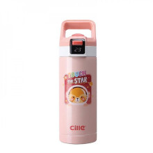 520ml Smart Temperature Display Thermos Cup, 316 Stainless Steel Straw Water Cup, Cute Portable Long