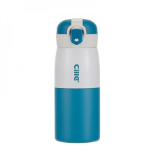 400ml Students And Children 304 Stainless Steel Thermos Cup, Bounce Cover Anti-fall Cup