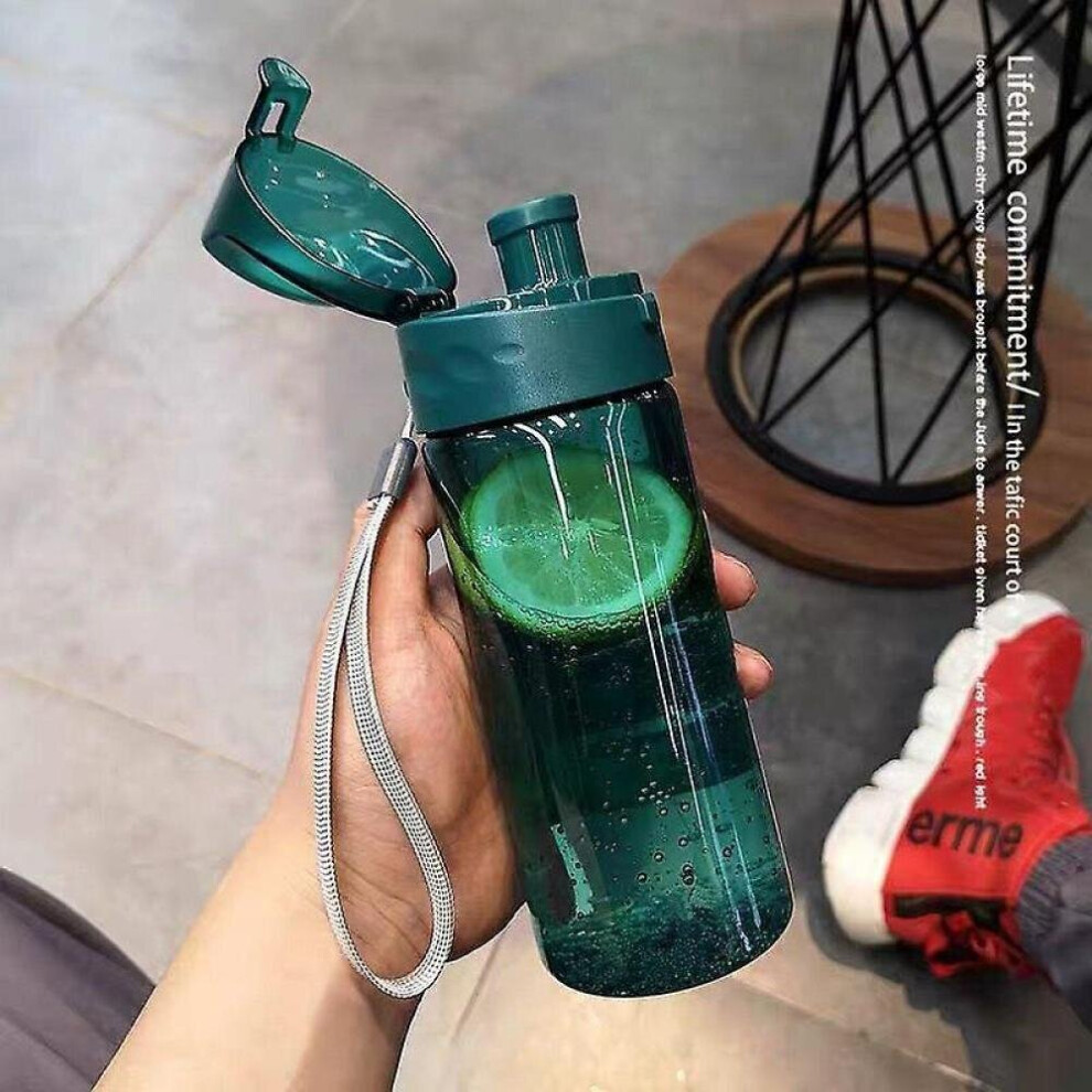 550Ml Children's Water Cup Creative Baby Feeding Learn To Drink Cup Leak Proof Water Bottle(Green) Green Hkhbjs