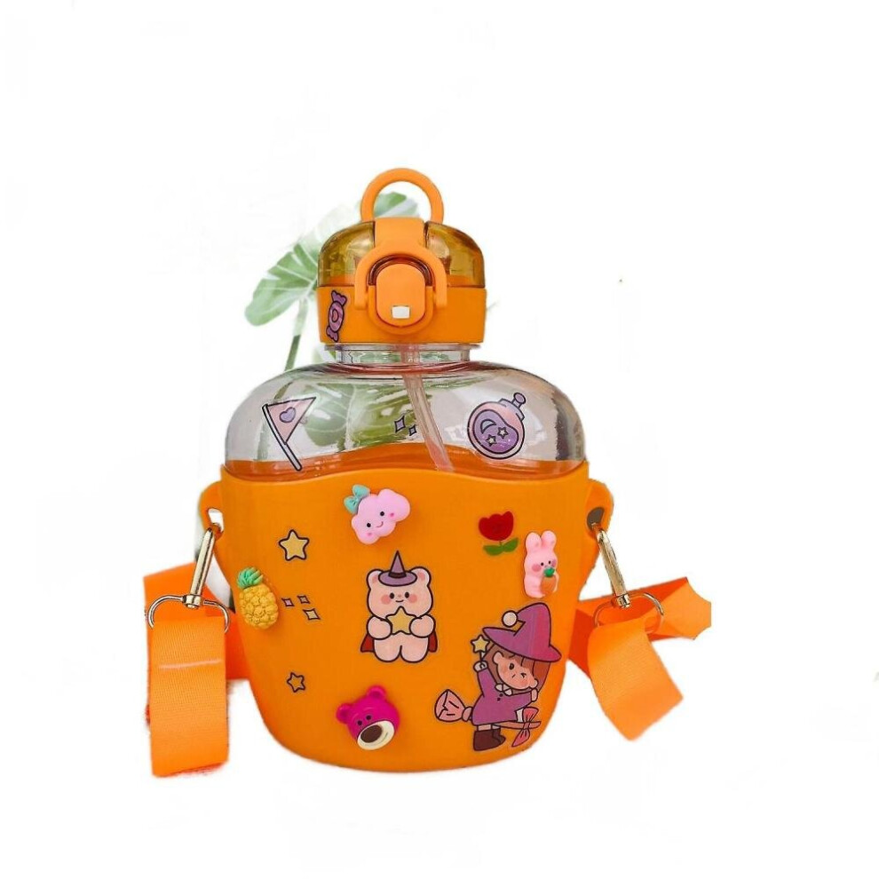 900Ml High-Value Water Cup, Large-Capacity Water Cup With Straw, Cute Children's Water Bottle Hkhbjs