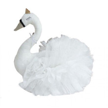 Kids Room Decoration Baby Sleeping Doll Cute Swan Stuffed Animal Toy Soft Gauze Pillow