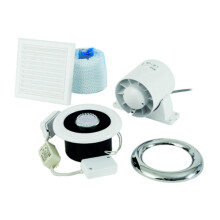 Xpelair ALL100T 93291AW Airline LED Inline Shower Extractor Fan Timer