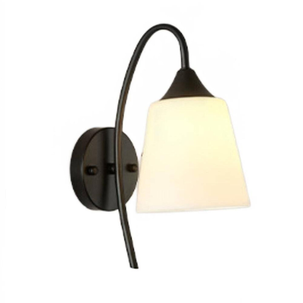 Indoor Wall Lamp, Modern Minimalist Style, Black Flat Lampshade
