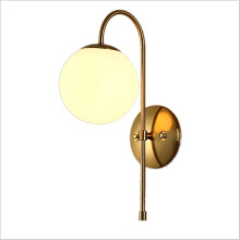 Living Room Bedroom Aisle Bedside Milk White Glass Lamp Led Hotel Background Wall Lamp