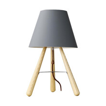 28cm Solid Wood Floor Lamp 220v E27 Grey Table Lamp Without Bulb