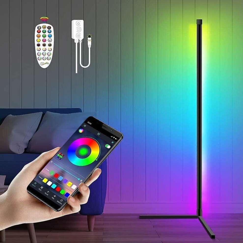 Rgbw Led Color-changing Corner Floor Light, Dimmable Led Light, With Remote Control And App Control-image-OPC-P9YPNXW-NEW
