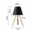 28cm Solid Wood Floor Lamp 220v E27 Black Table Lamp Without Bulb 2