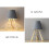 28cm Solid Wood Floor Lamp 220v E27 Grey Table Lamp Without Bulb 3