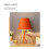 28cm Solid Wood Floor Lamp 220v E27 Orange Table Lamp Without Bulb 4